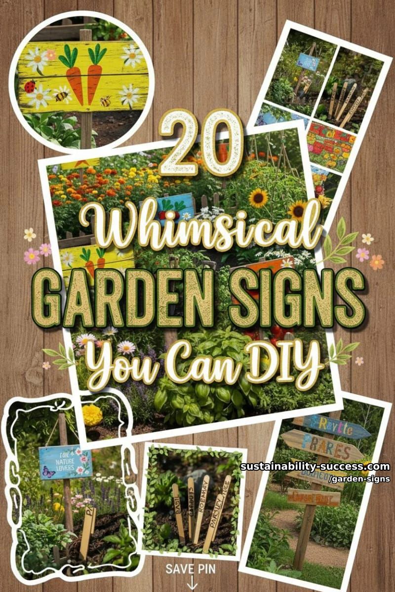 20 Garden Signs For A Delightful Backyard Retreat 39 garden signs - Collage 38