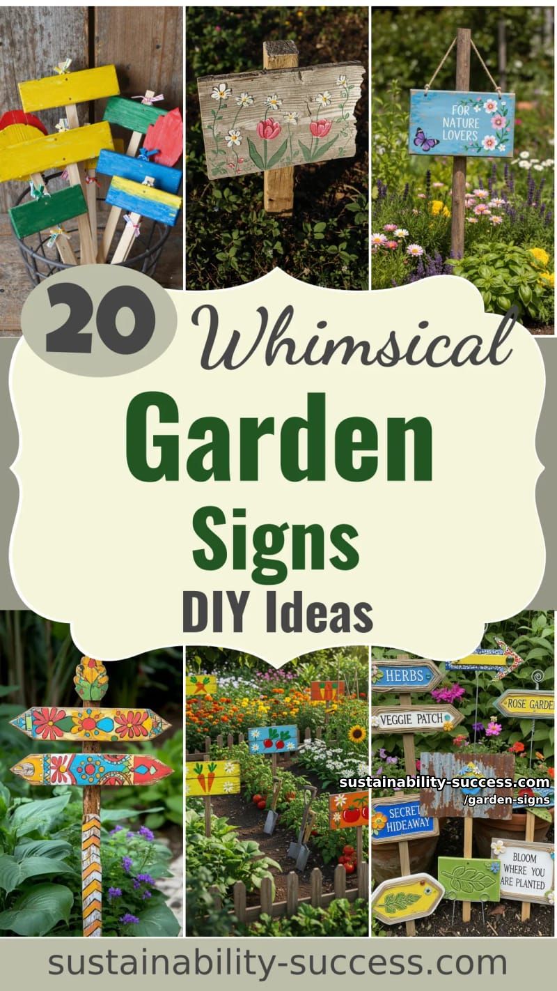 20 Garden Signs For A Delightful Backyard Retreat 40 garden signs - Collage 39