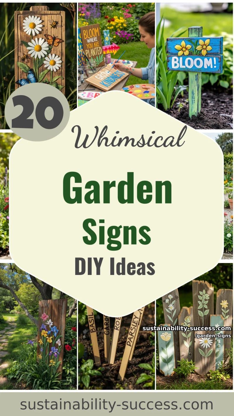 20 Garden Signs For A Delightful Backyard Retreat 41 garden signs - Collage 40