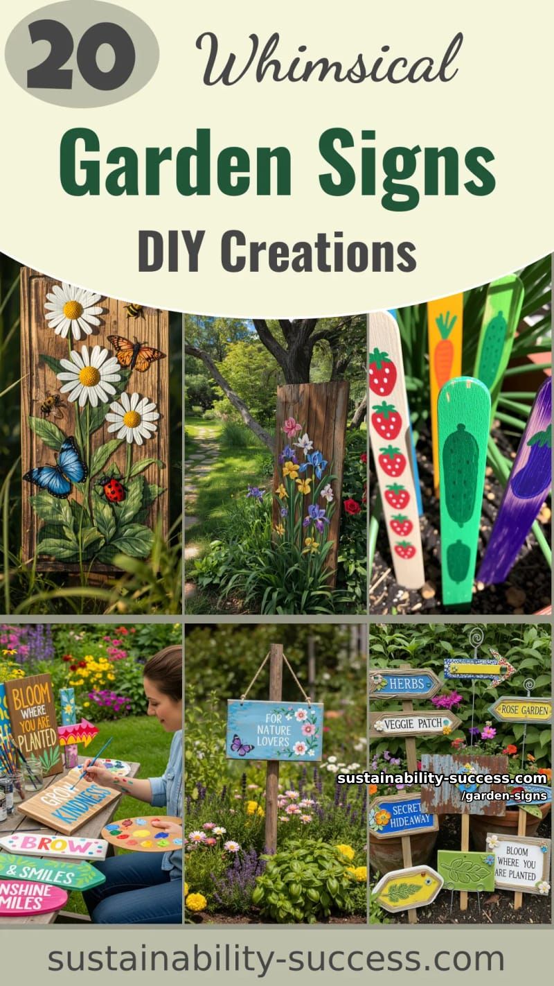 20 Garden Signs For A Delightful Backyard Retreat 44 garden signs - Collage 43
