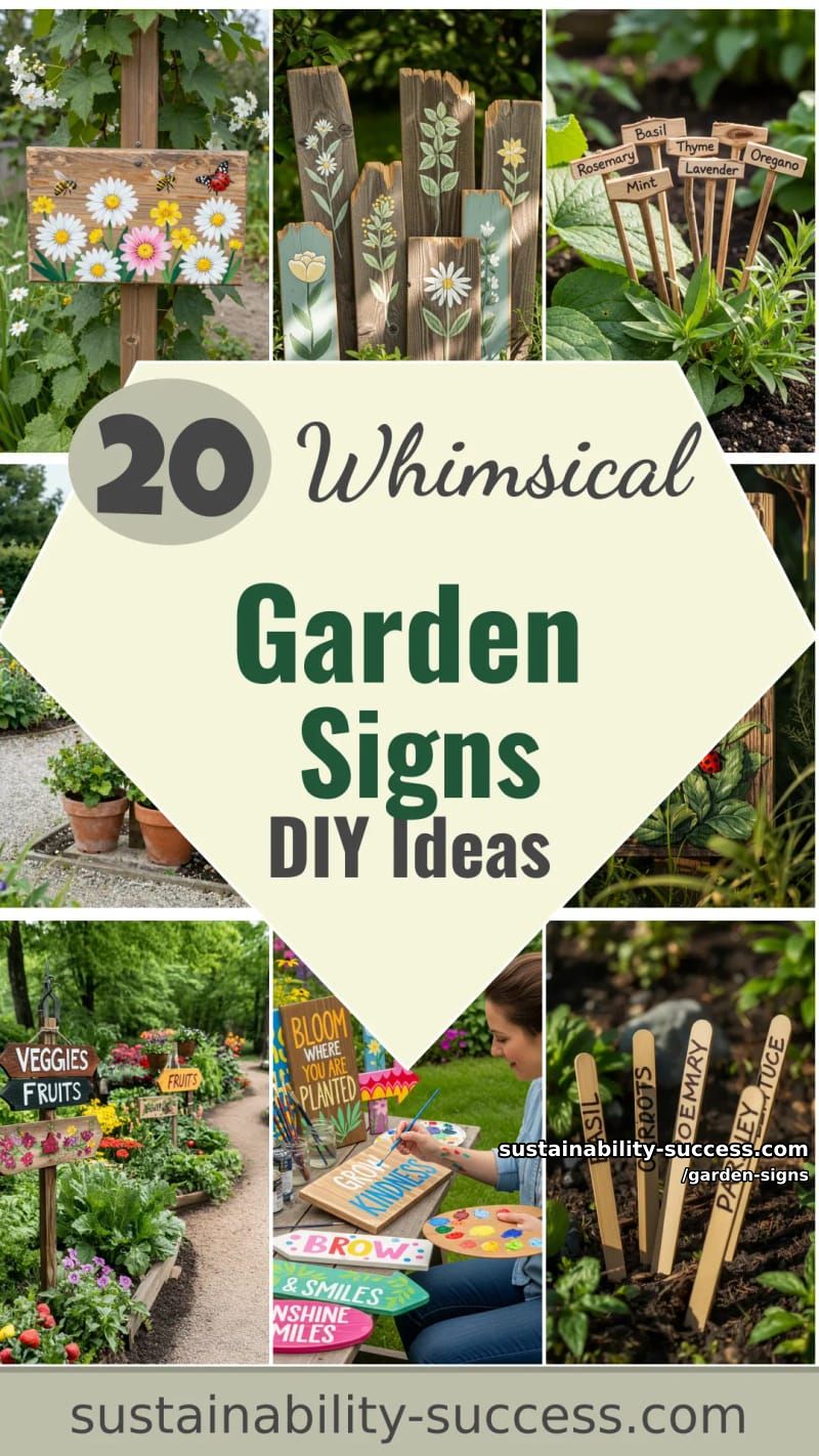 20 Garden Signs For A Delightful Backyard Retreat 45 garden signs - Collage 44