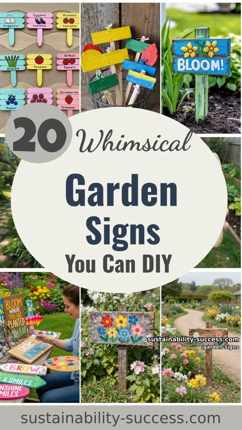 20 Garden Signs For A Delightful Backyard Retreat 46 garden signs - Collage 45