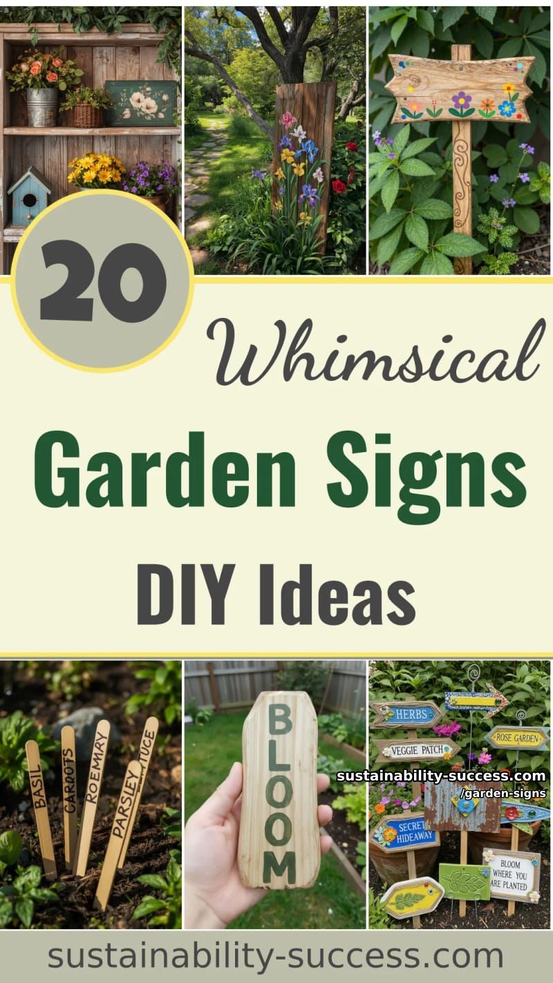 20 Garden Signs For A Delightful Backyard Retreat 48 garden signs - Collage 47