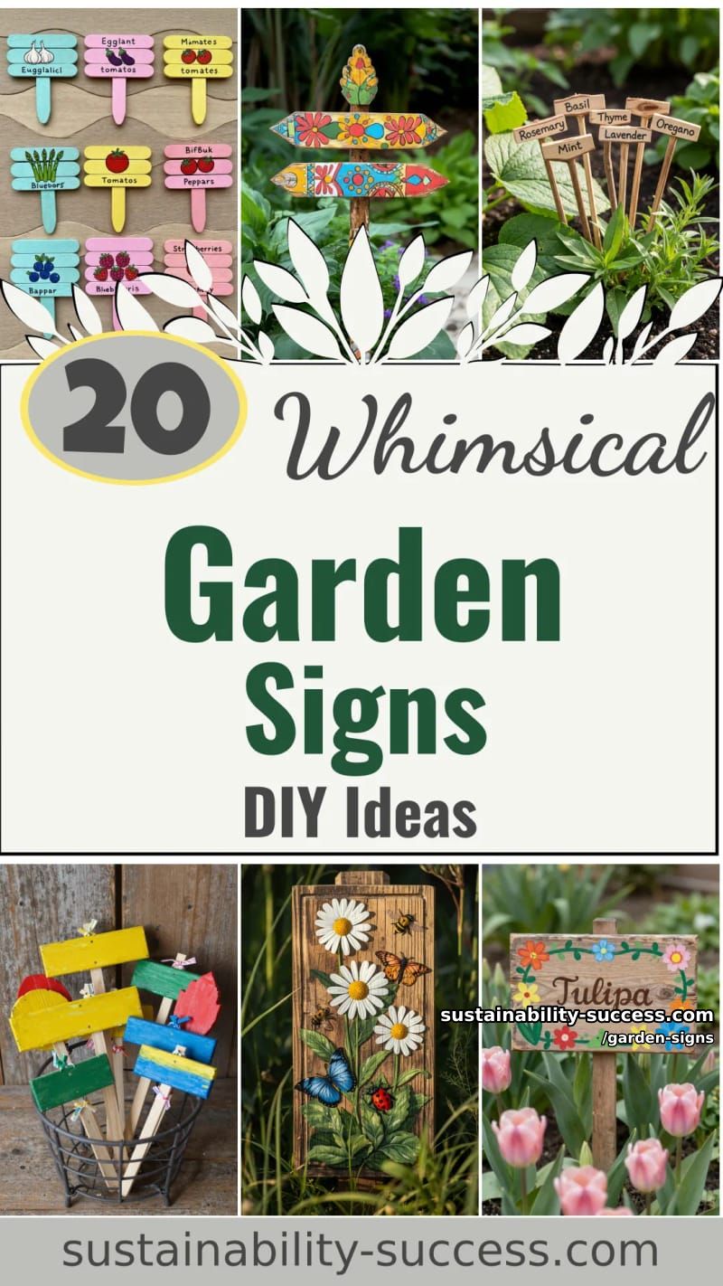 20 Garden Signs For A Delightful Backyard Retreat 50 garden signs - Collage 49