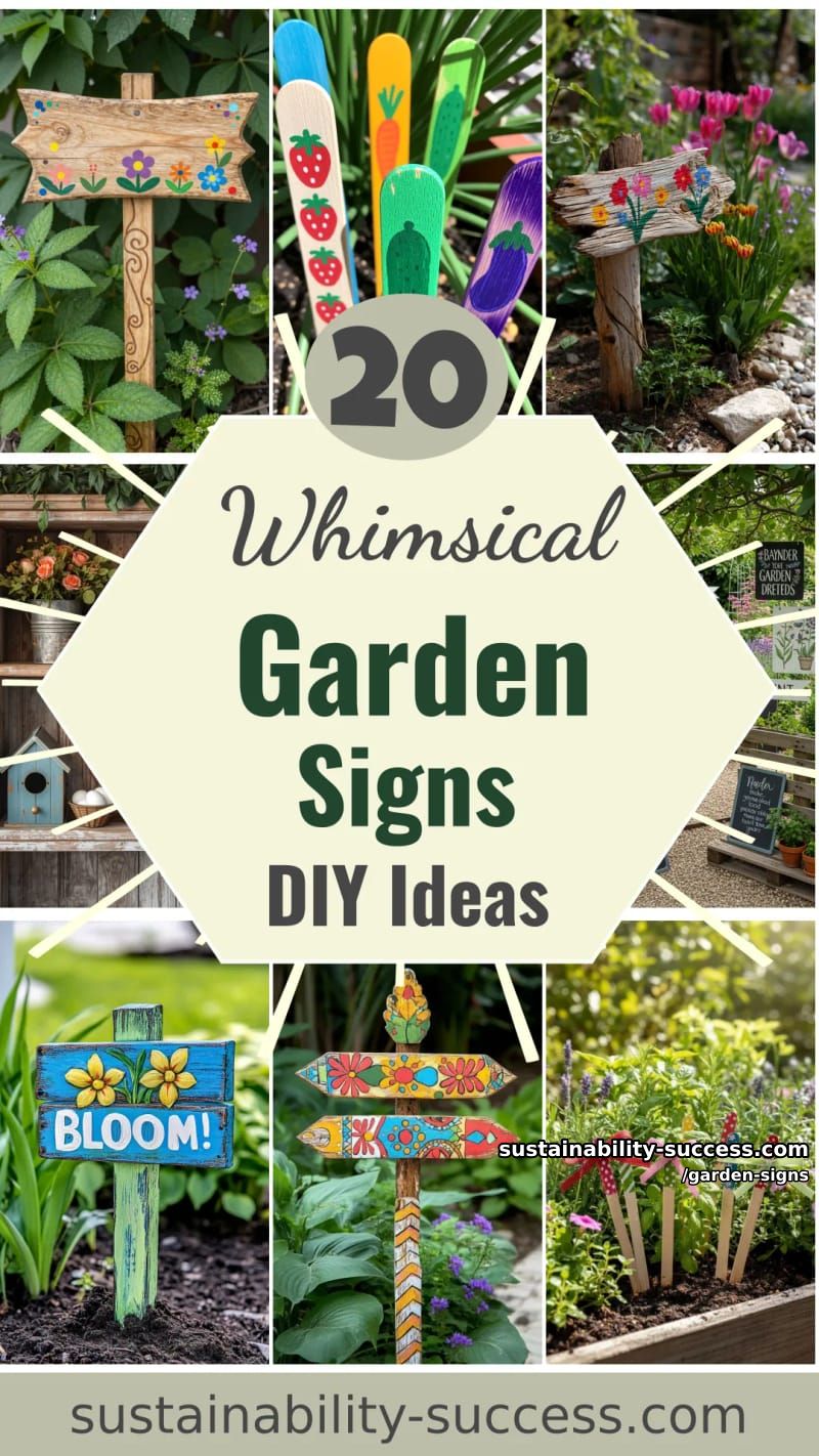 20 Garden Signs For A Delightful Backyard Retreat 51 garden signs - Collage 50