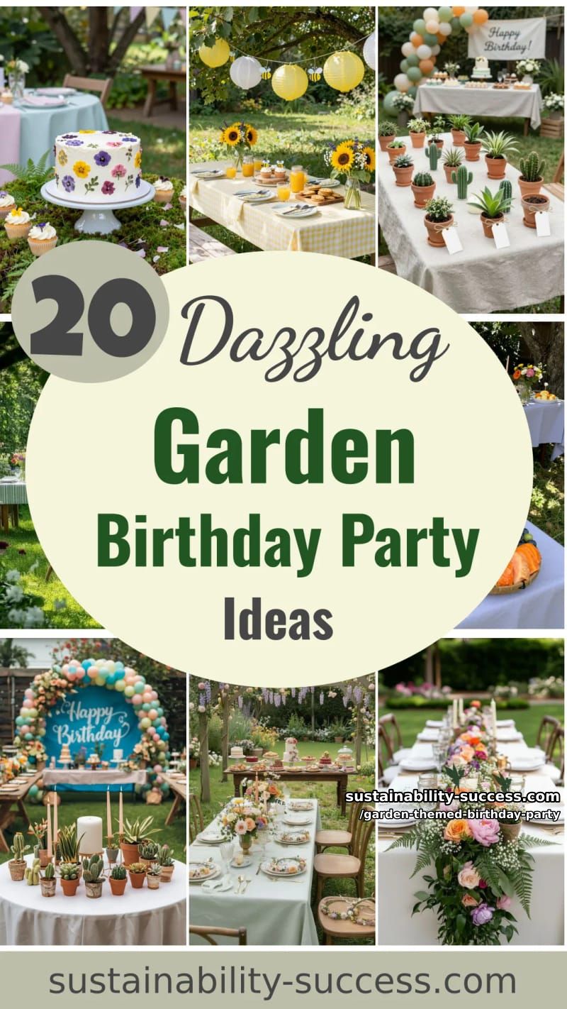 20 Dazzling Garden-Themed Birthday Party Ideas 62 garden themed birthday party - Collage 61