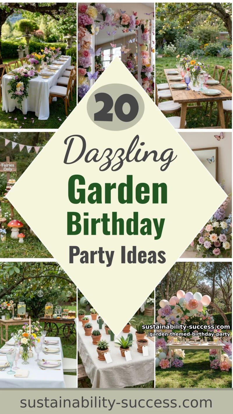 20 Dazzling Garden-Themed Birthday Party Ideas 64 garden themed birthday party - Collage 63