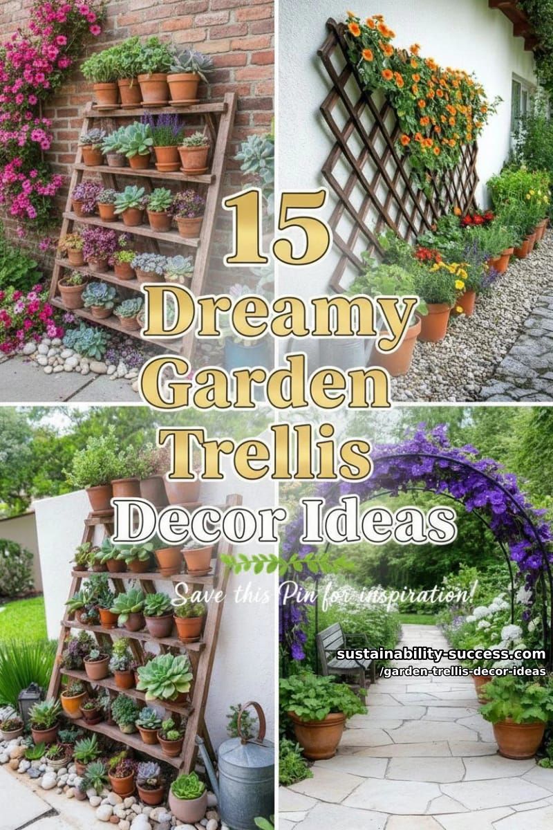 15 Dreamy Garden Trellis Decor Ideas to Elevate Your Backyard 46 Garden Trellis Decor Ideas - Collage 45