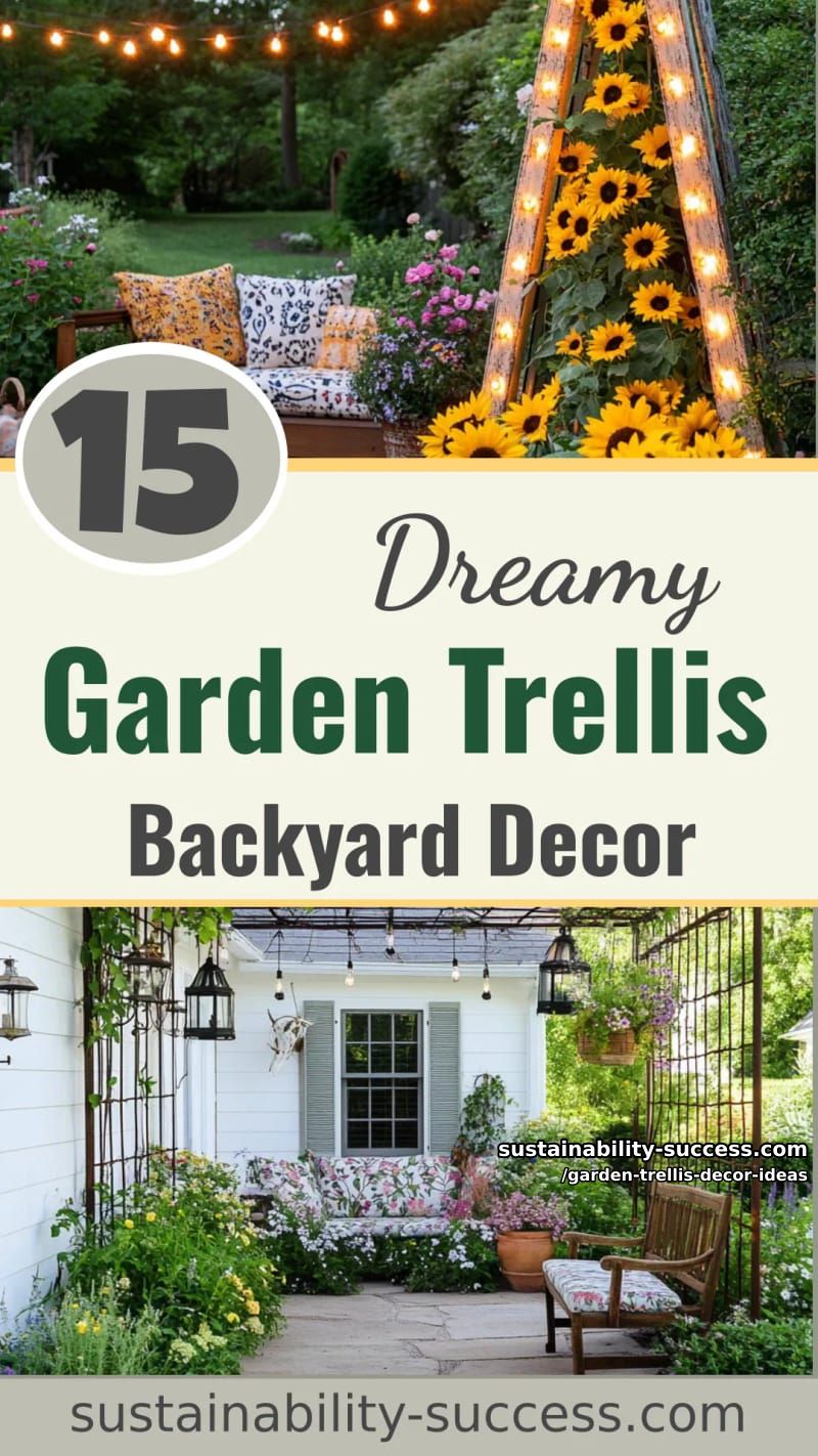 15 Dreamy Garden Trellis Decor Ideas to Elevate Your Backyard 49 Garden Trellis Decor Ideas - Collage 48