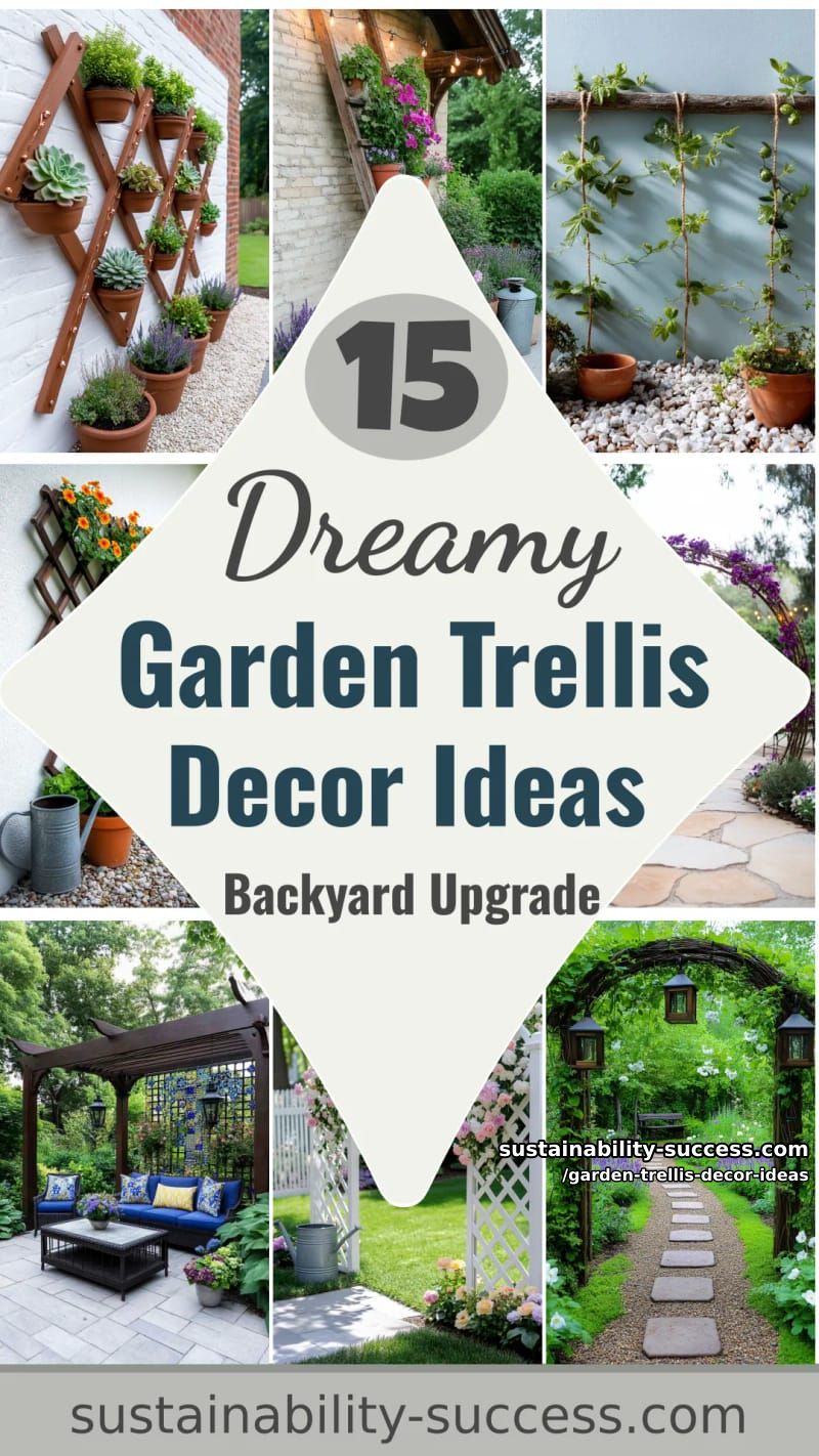 15 Dreamy Garden Trellis Decor Ideas to Elevate Your Backyard 50 Garden Trellis Decor Ideas - Collage 49