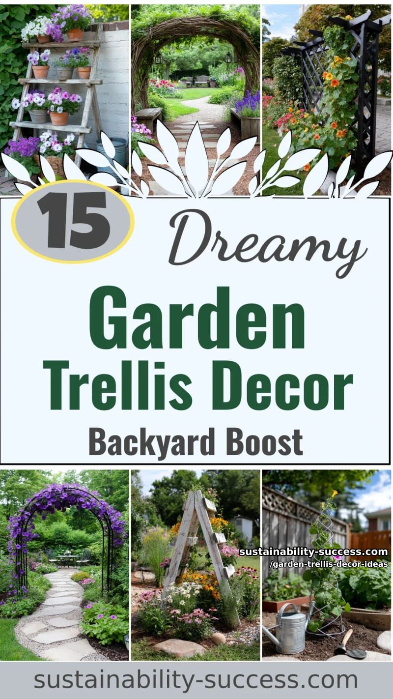 15 Dreamy Garden Trellis Decor Ideas to Elevate Your Backyard 53 Garden Trellis Decor Ideas - Collage 52