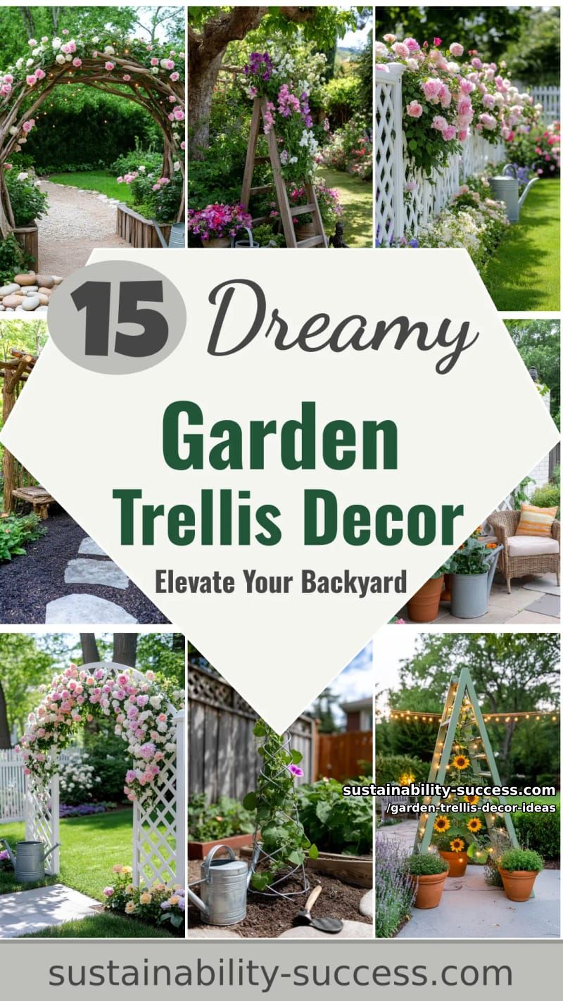 15 Dreamy Garden Trellis Decor Ideas to Elevate Your Backyard 54 Garden Trellis Decor Ideas - Collage 53