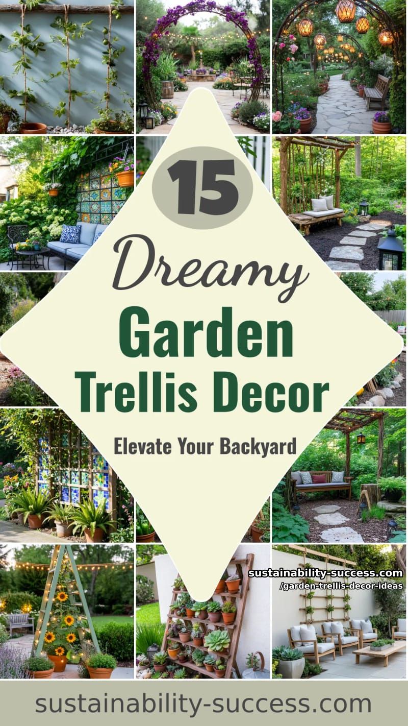 15 Dreamy Garden Trellis Decor Ideas to Elevate Your Backyard 59 Garden Trellis Decor Ideas - Collage 58