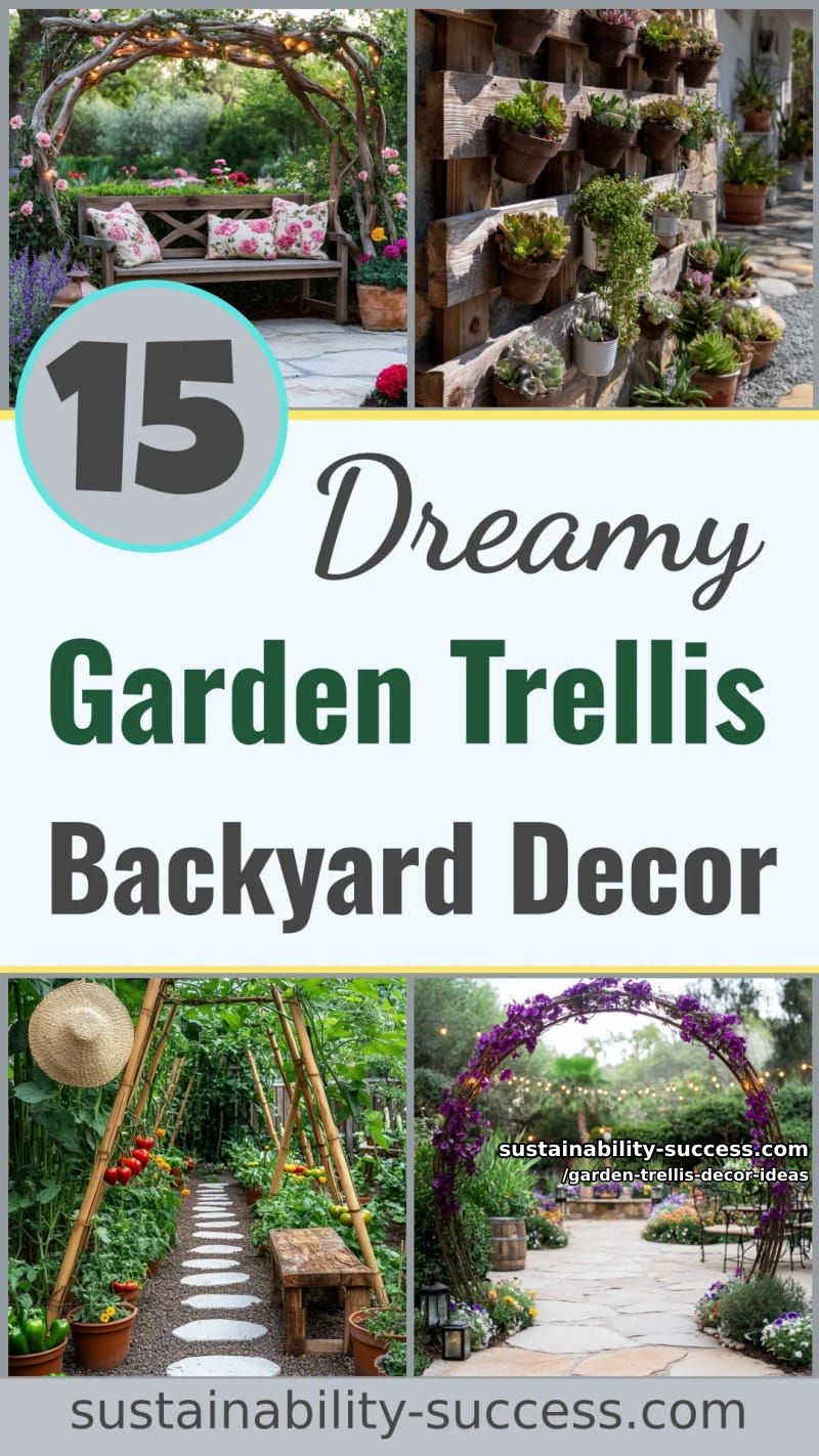 15 Dreamy Garden Trellis Decor Ideas to Elevate Your Backyard 60 Garden Trellis Decor Ideas - Collage 59