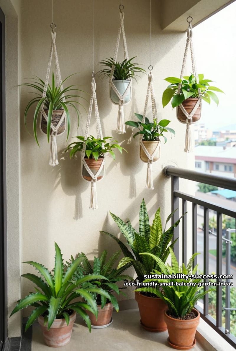 hanging macrame plant holders featuring air-purifying indoor plants 1