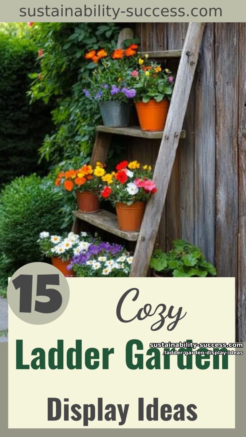 15 Cozy Ladder Garden Display Ideas to Elevate Your Space 57 Ladder Garden Display Ideas - Collage 56