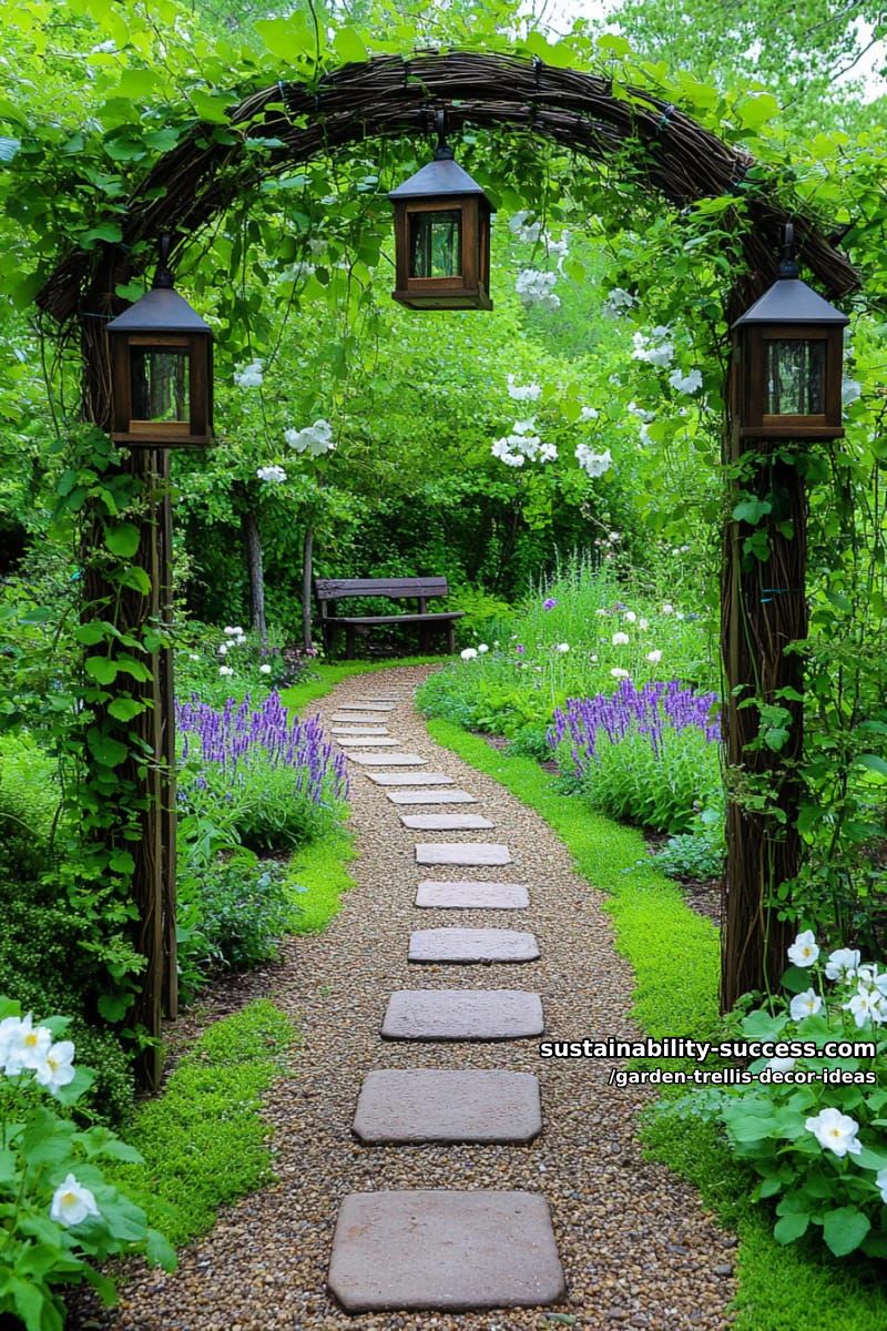 living willow archway trellis creating a whimsical garden entrance 1