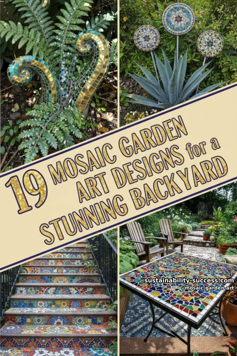 19 Mosaic Garden Art Desings for a Stunning Backyard 50 mosaic garden art - Collage 49