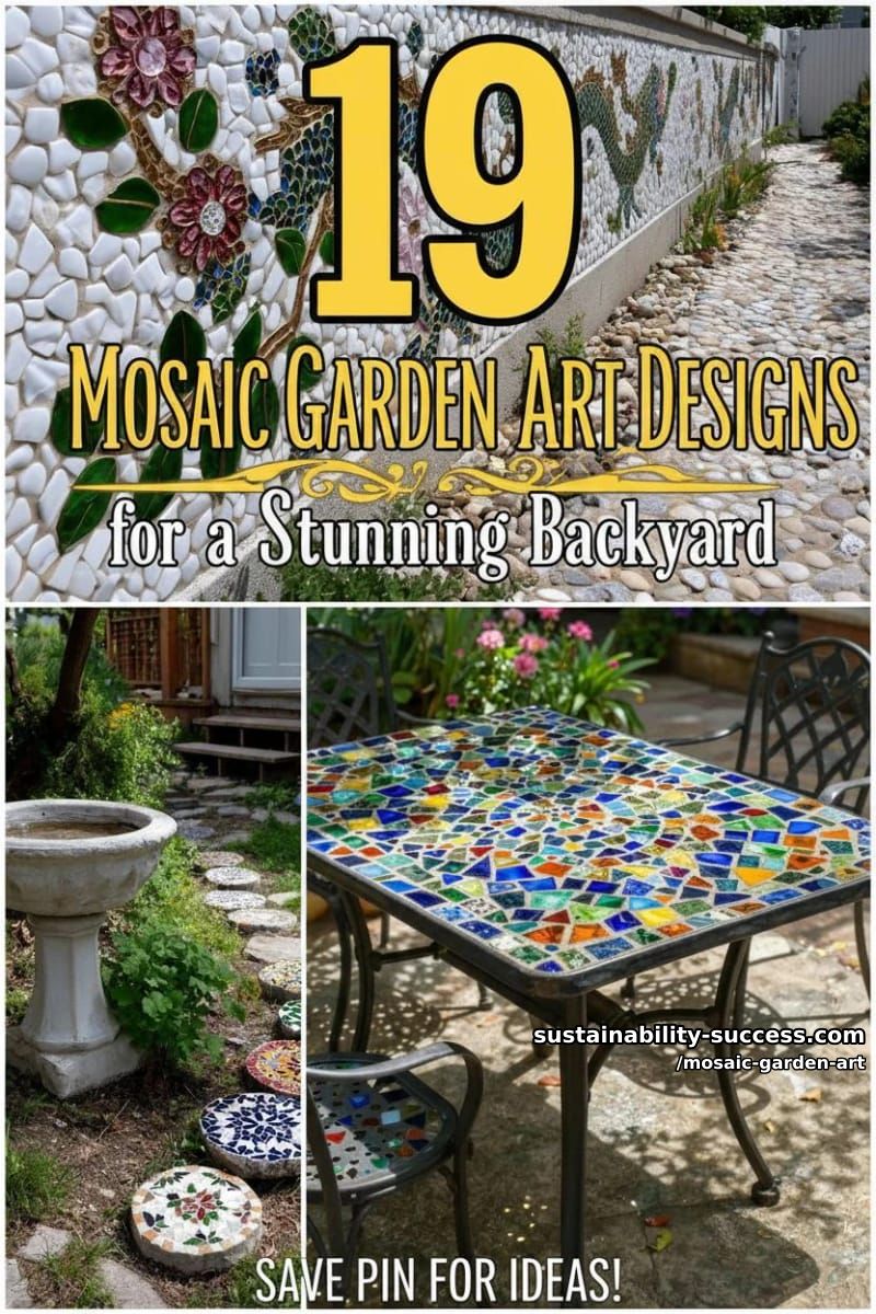 19 Mosaic Garden Art Desings for a Stunning Backyard 53 mosaic garden art - Collage 52