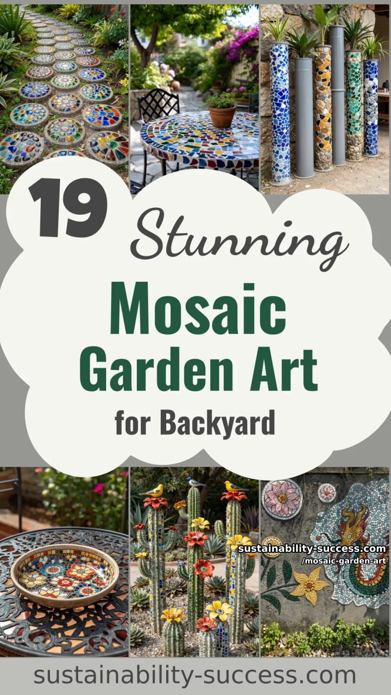 19 Mosaic Garden Art Desings for a Stunning Backyard 55 mosaic garden art - Collage 54