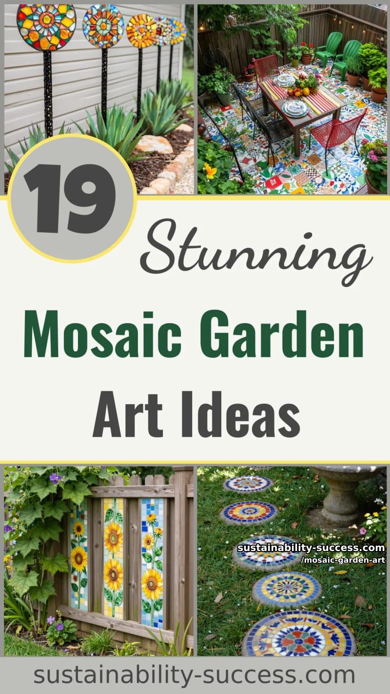 19 Mosaic Garden Art Desings for a Stunning Backyard 57 mosaic garden art - Collage 56