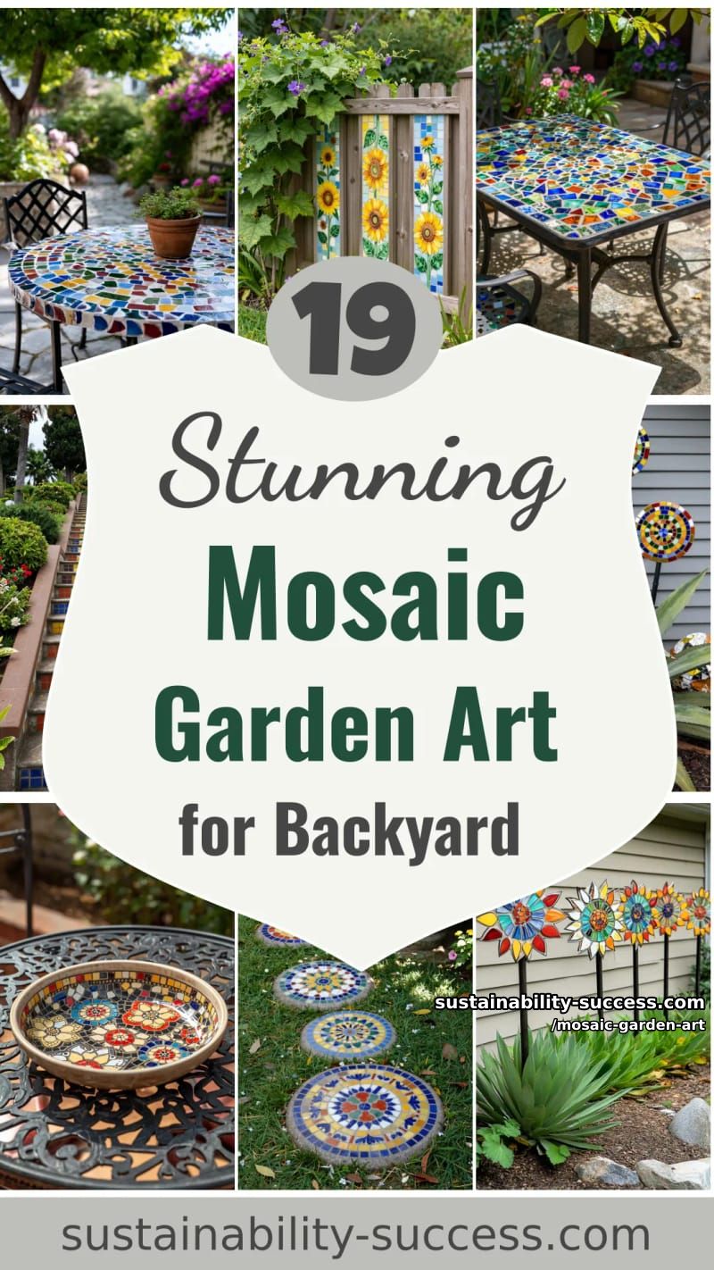 19 Mosaic Garden Art Desings for a Stunning Backyard 58 mosaic garden art - Collage 57