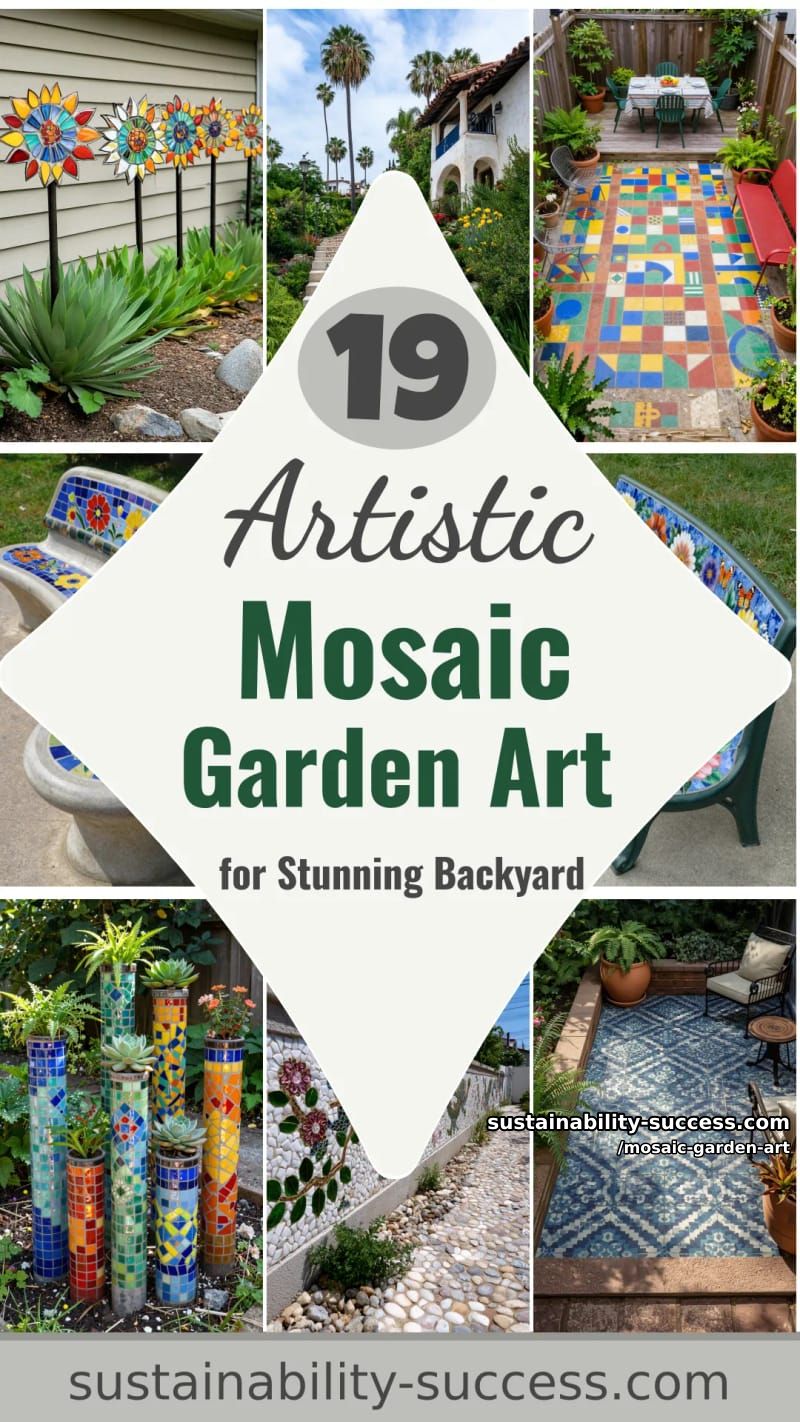 19 Mosaic Garden Art Desings for a Stunning Backyard 65 mosaic garden art - Collage 64