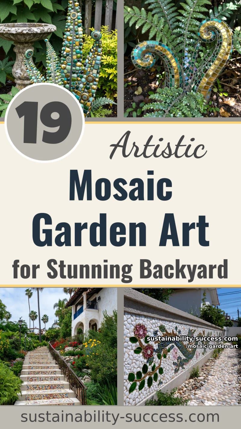19 Mosaic Garden Art Desings for a Stunning Backyard 66 mosaic garden art - Collage 65