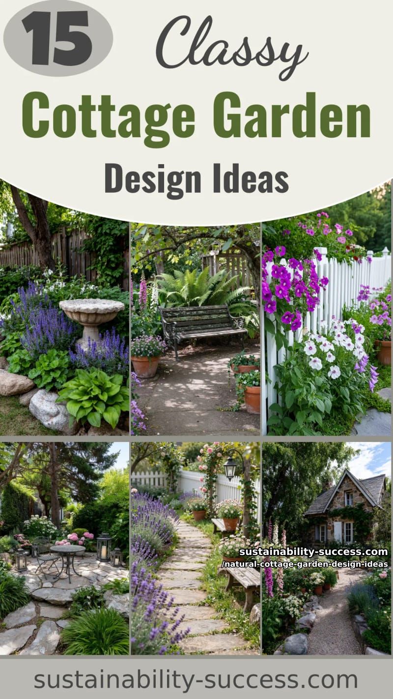15 Natural Cottage Garden Design Ideas That Look Classy 58 Natural Cottage Garden Design Ideas - Collage 57