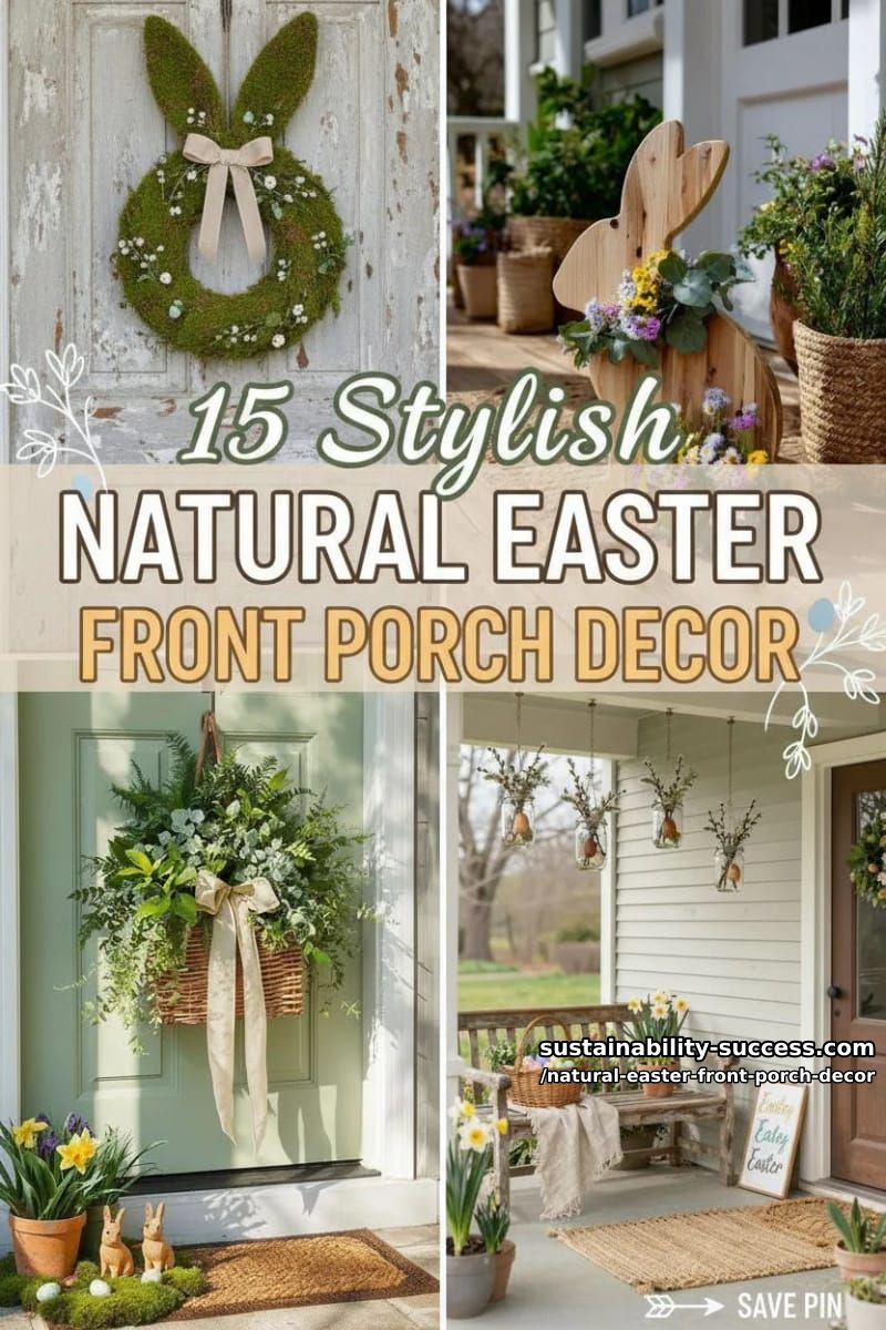15 Natural Easter Front Porch Decor For A Cozy Atmosphere 45 natural easter front porch decor - Collage 44