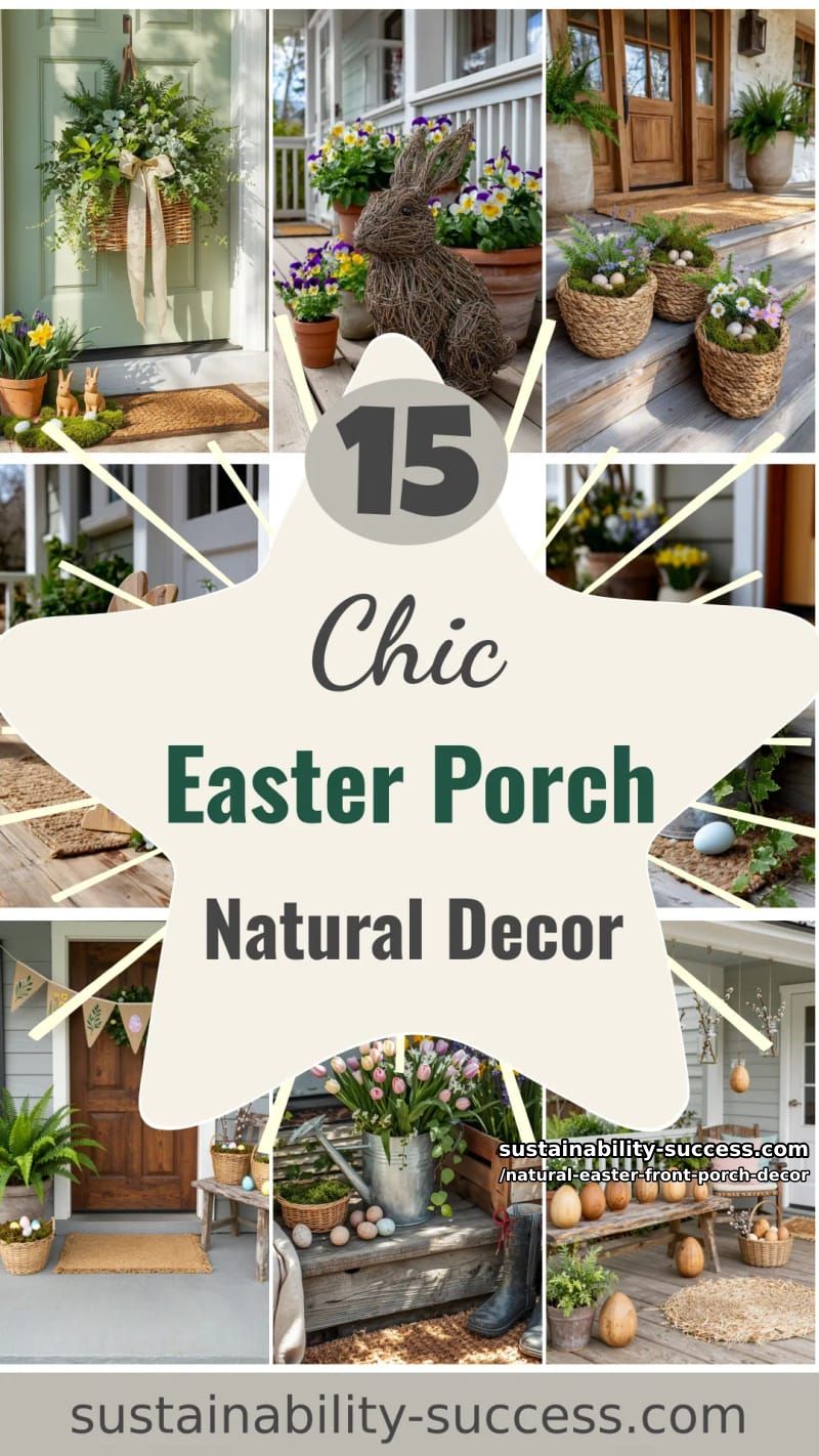 15 Natural Easter Front Porch Decor For A Cozy Atmosphere 47 natural easter front porch decor - Collage 46