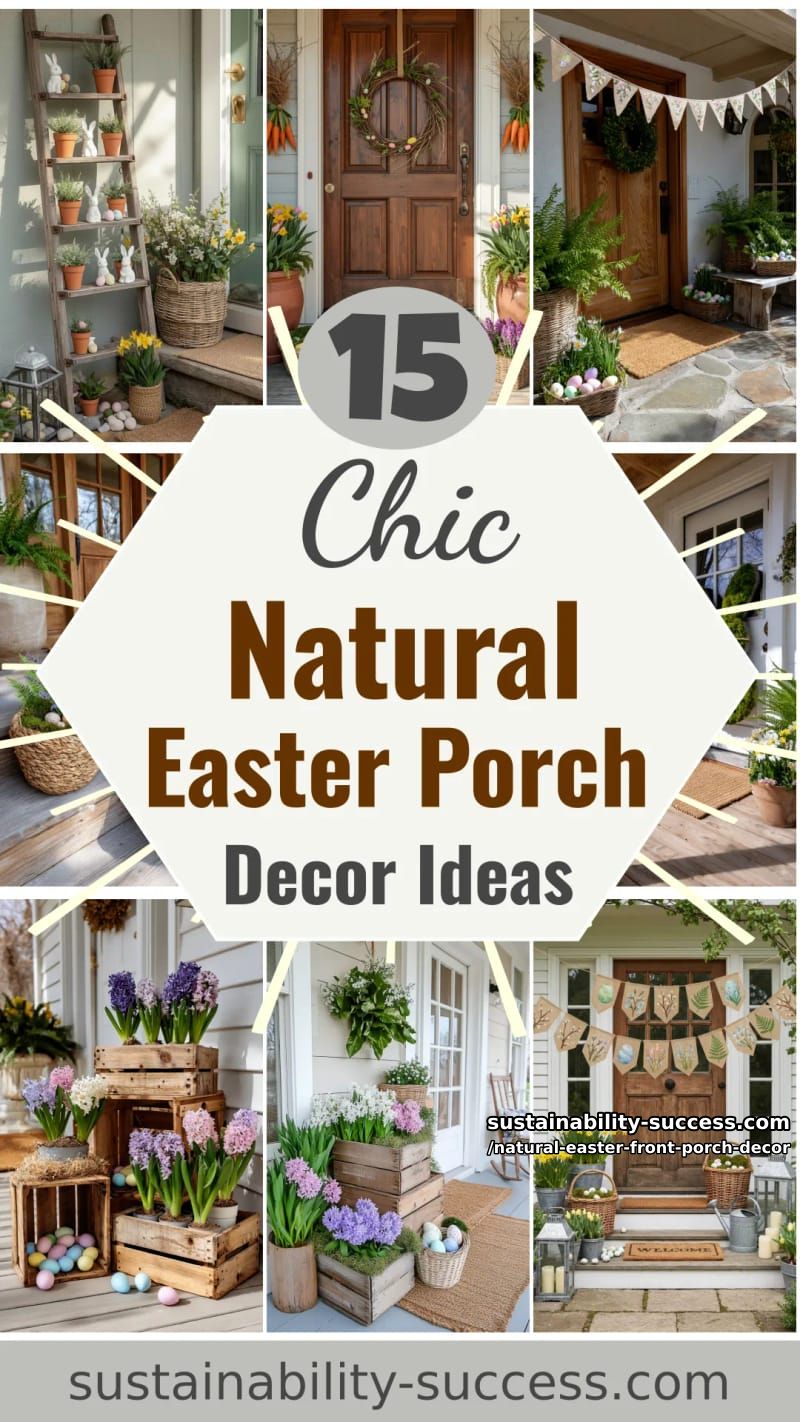 15 Natural Easter Front Porch Decor For A Cozy Atmosphere 48 natural easter front porch decor - Collage 47