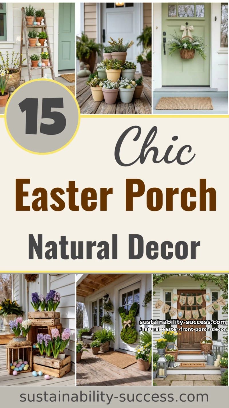 15 Natural Easter Front Porch Decor For A Cozy Atmosphere 49 natural easter front porch decor - Collage 48