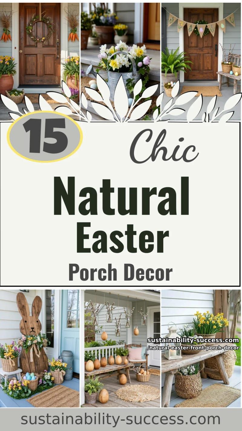 15 Natural Easter Front Porch Decor For A Cozy Atmosphere 50 natural easter front porch decor - Collage 49
