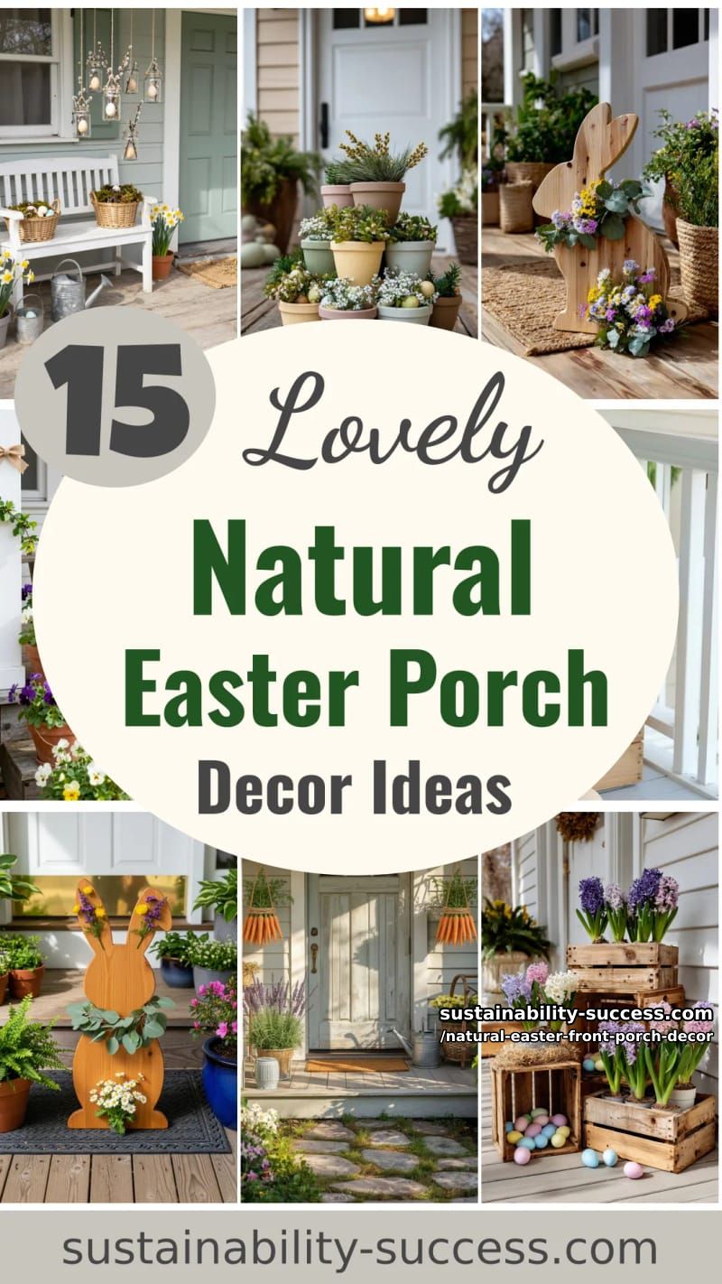 15 Natural Easter Front Porch Decor For A Cozy Atmosphere 51 natural easter front porch decor - Collage 50