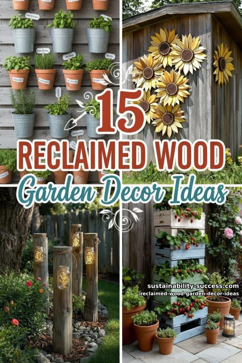 15 Reclaimed Wood Garden Decor Ideas That Look Inviting 42 Reclaimed Wood Garden Decor Ideas - Collage 41