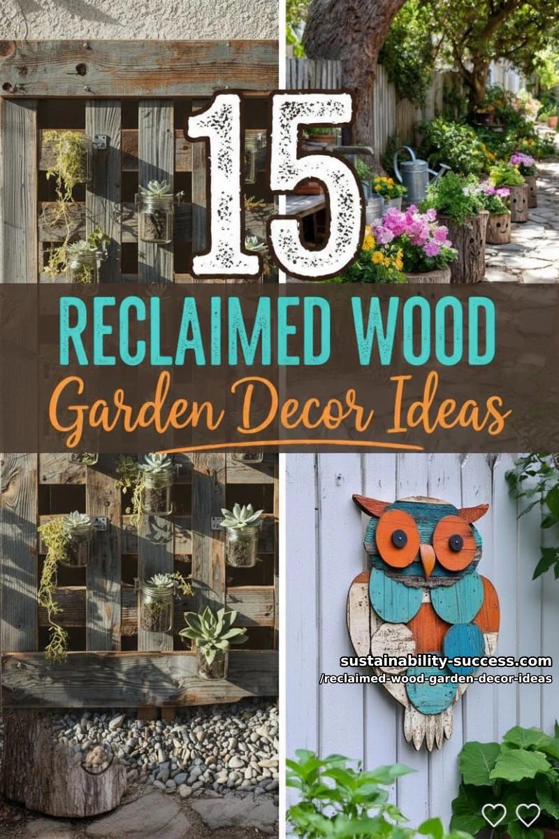15 Reclaimed Wood Garden Decor Ideas That Look Inviting 43 Reclaimed Wood Garden Decor Ideas - Collage 42