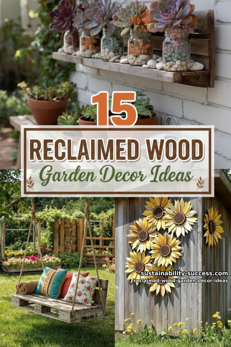15 Reclaimed Wood Garden Decor Ideas That Look Inviting 45 Reclaimed Wood Garden Decor Ideas - Collage 44