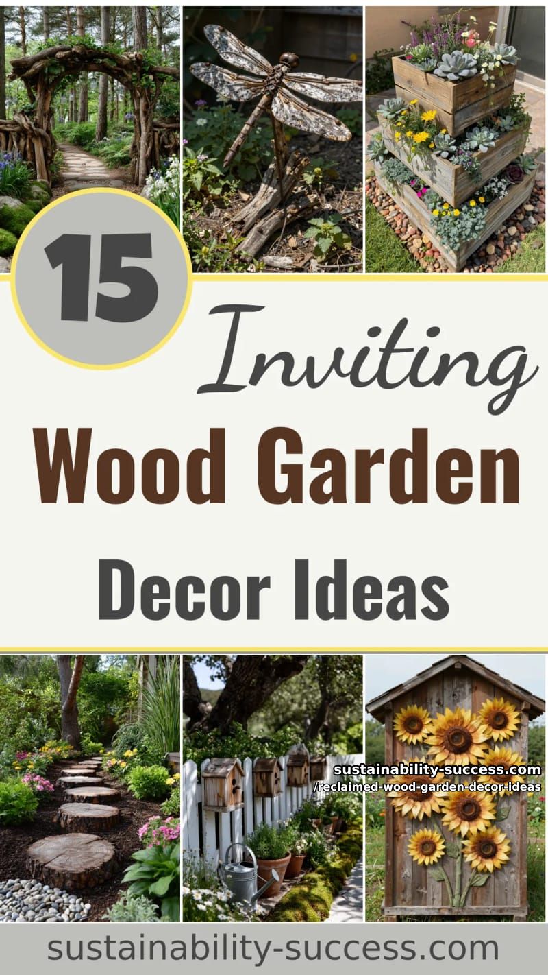 15 Reclaimed Wood Garden Decor Ideas That Look Inviting 46 Reclaimed Wood Garden Decor Ideas - Collage 45