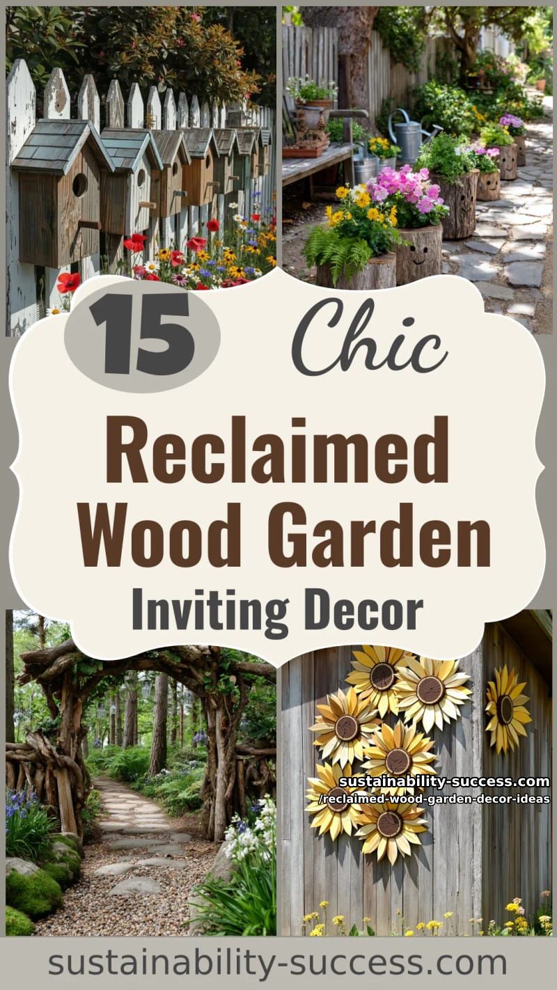 15 Reclaimed Wood Garden Decor Ideas That Look Inviting 47 Reclaimed Wood Garden Decor Ideas - Collage 46