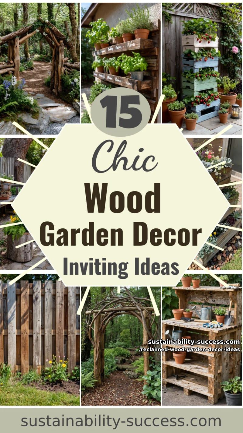 15 Reclaimed Wood Garden Decor Ideas That Look Inviting 48 Reclaimed Wood Garden Decor Ideas - Collage 47