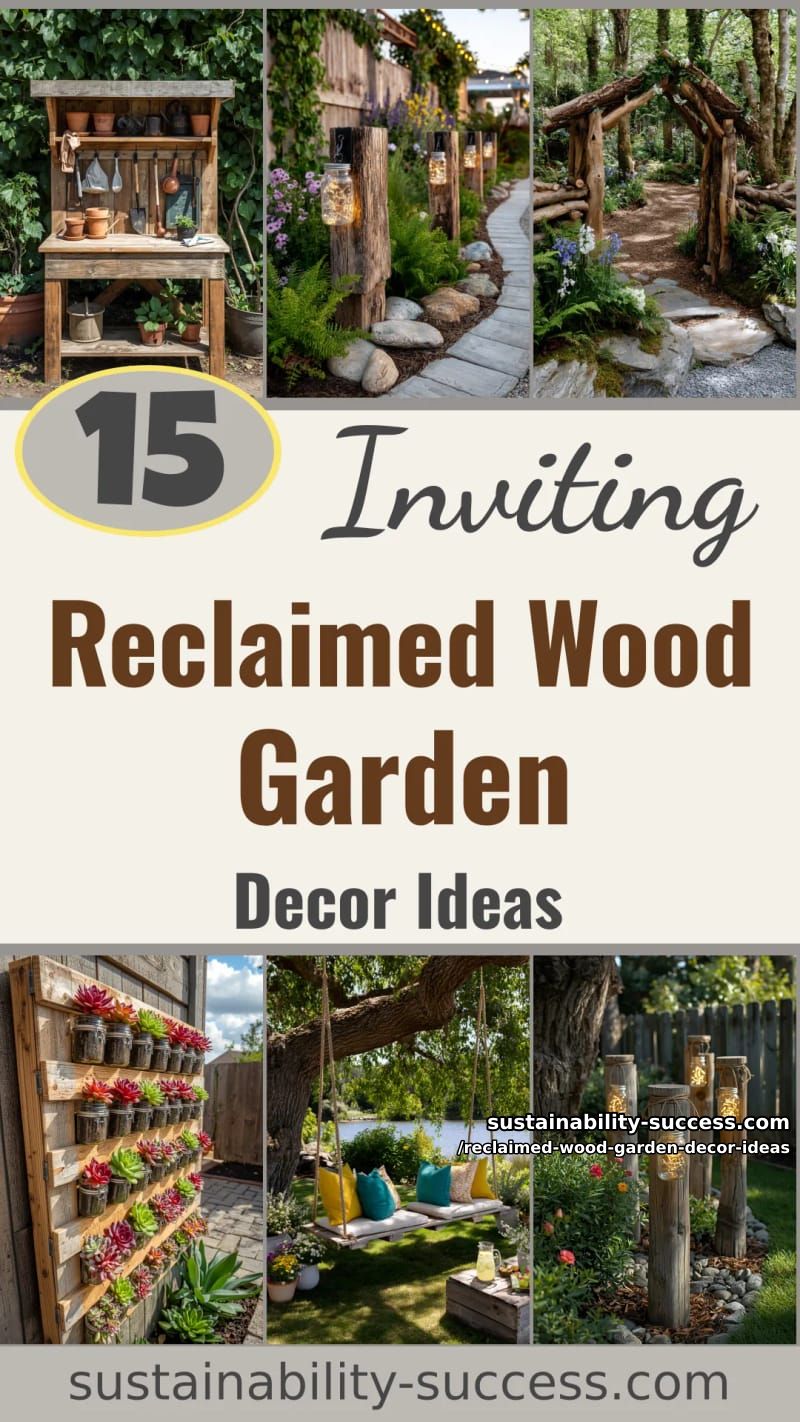 15 Reclaimed Wood Garden Decor Ideas That Look Inviting 49 Reclaimed Wood Garden Decor Ideas - Collage 48