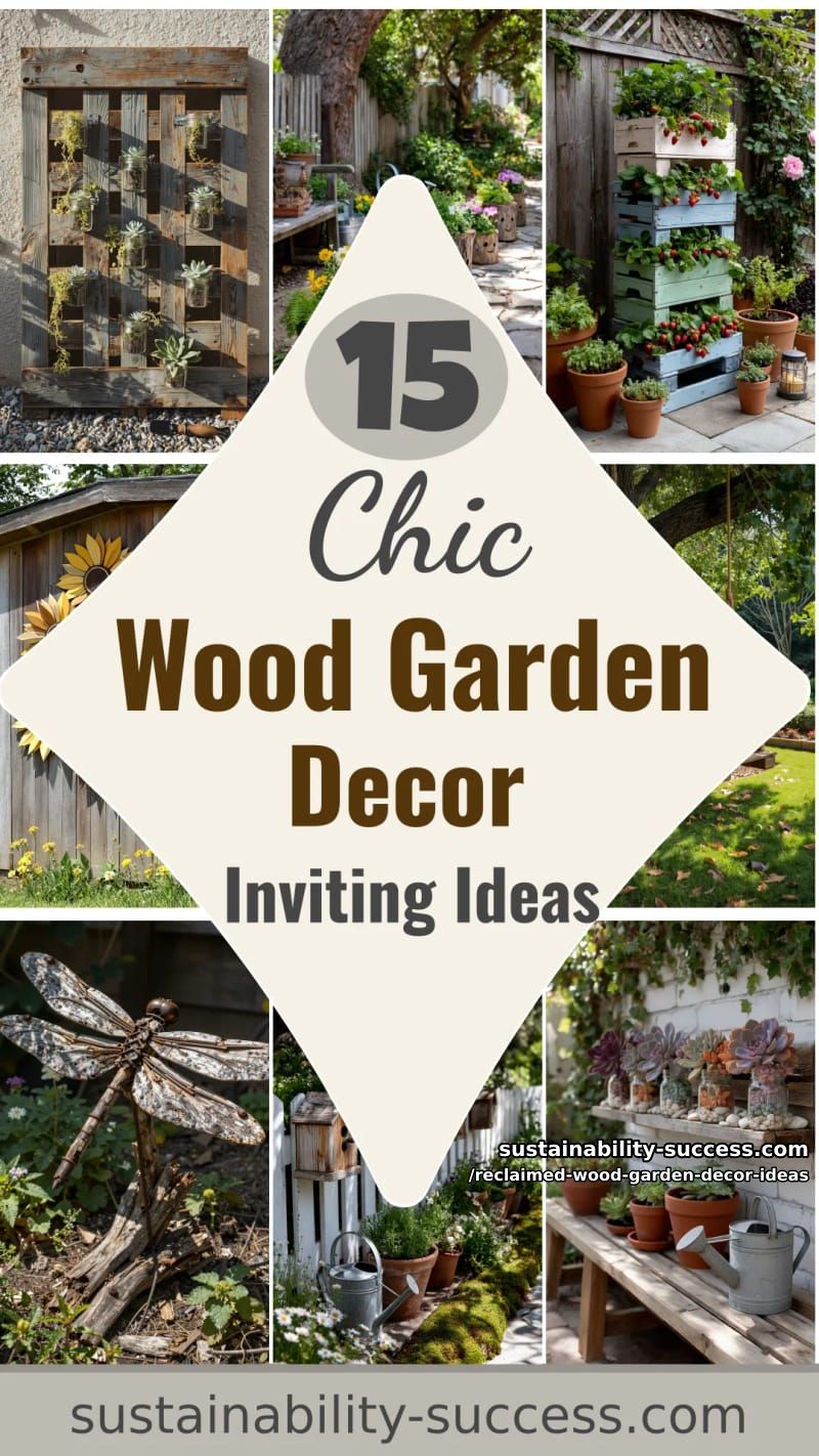 15 Reclaimed Wood Garden Decor Ideas That Look Inviting 50 Reclaimed Wood Garden Decor Ideas - Collage 49