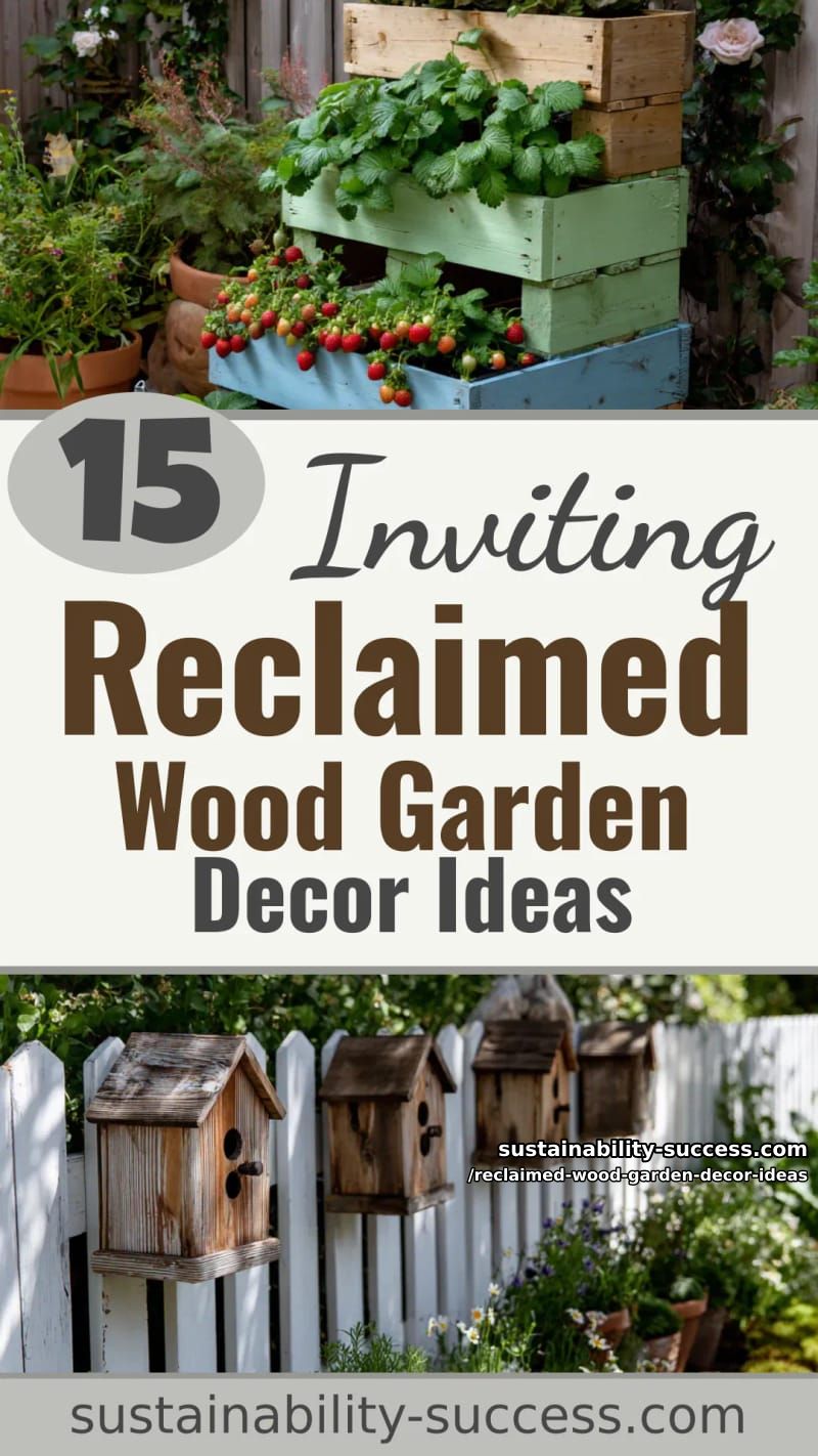 15 Reclaimed Wood Garden Decor Ideas That Look Inviting 53 Reclaimed Wood Garden Decor Ideas - Collage 52