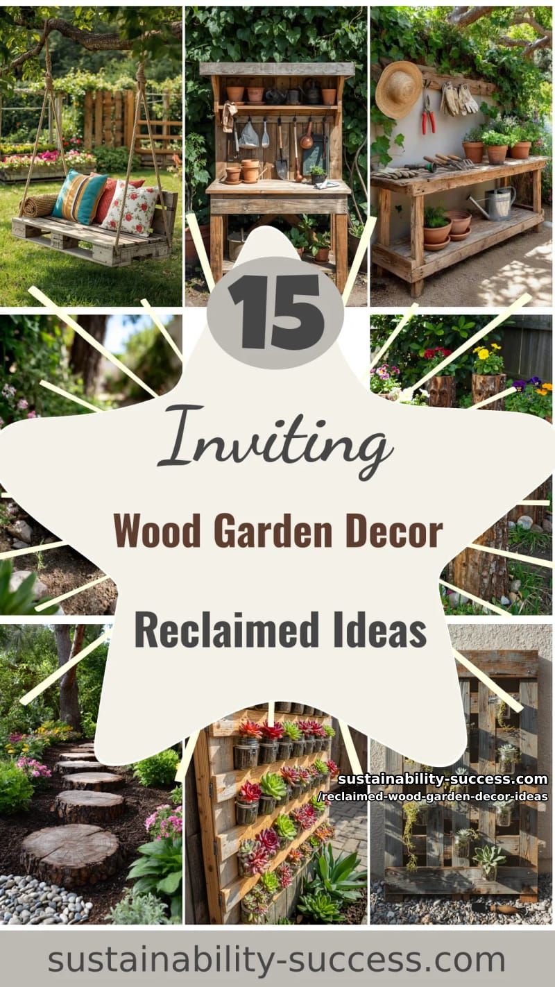 15 Reclaimed Wood Garden Decor Ideas That Look Inviting 54 Reclaimed Wood Garden Decor Ideas - Collage 53