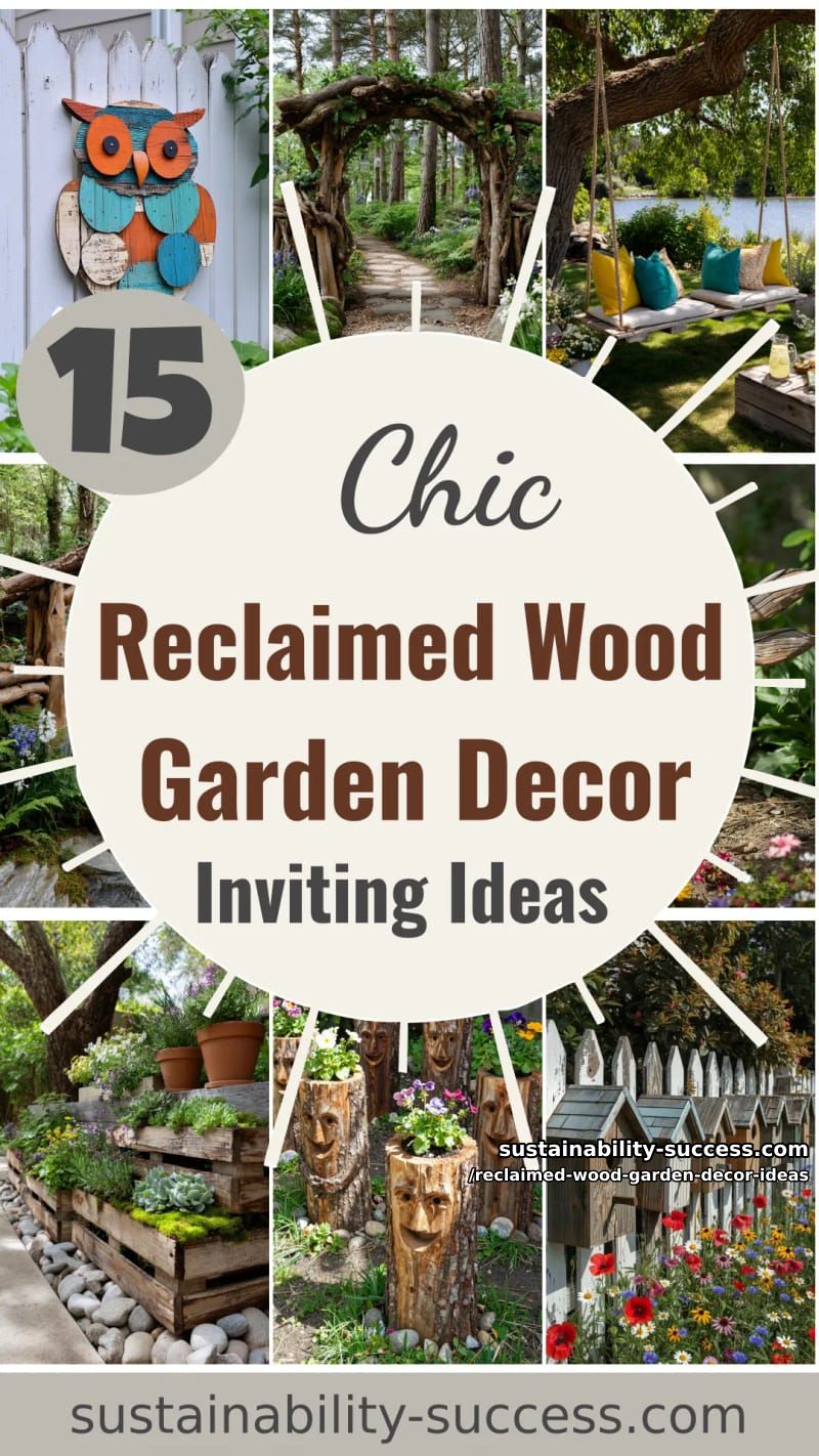 15 Reclaimed Wood Garden Decor Ideas That Look Inviting 56 Reclaimed Wood Garden Decor Ideas - Collage 55