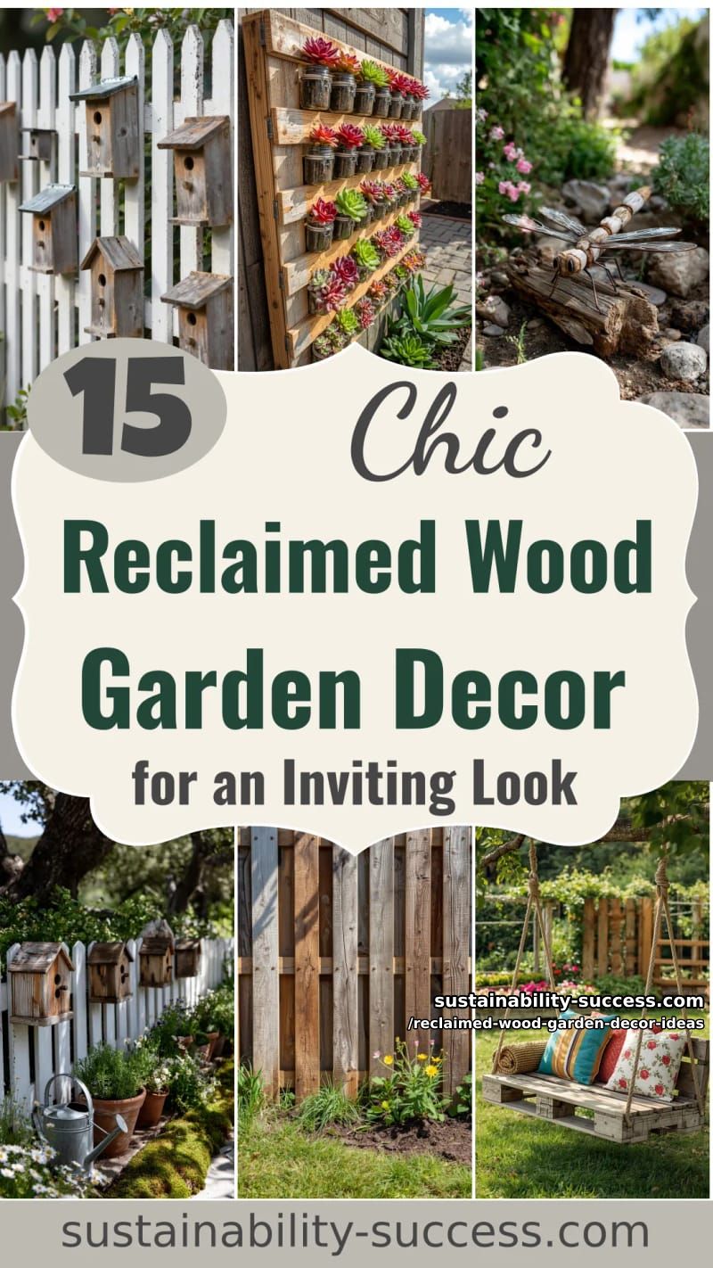 15 Reclaimed Wood Garden Decor Ideas That Look Inviting 57 Reclaimed Wood Garden Decor Ideas - Collage 56