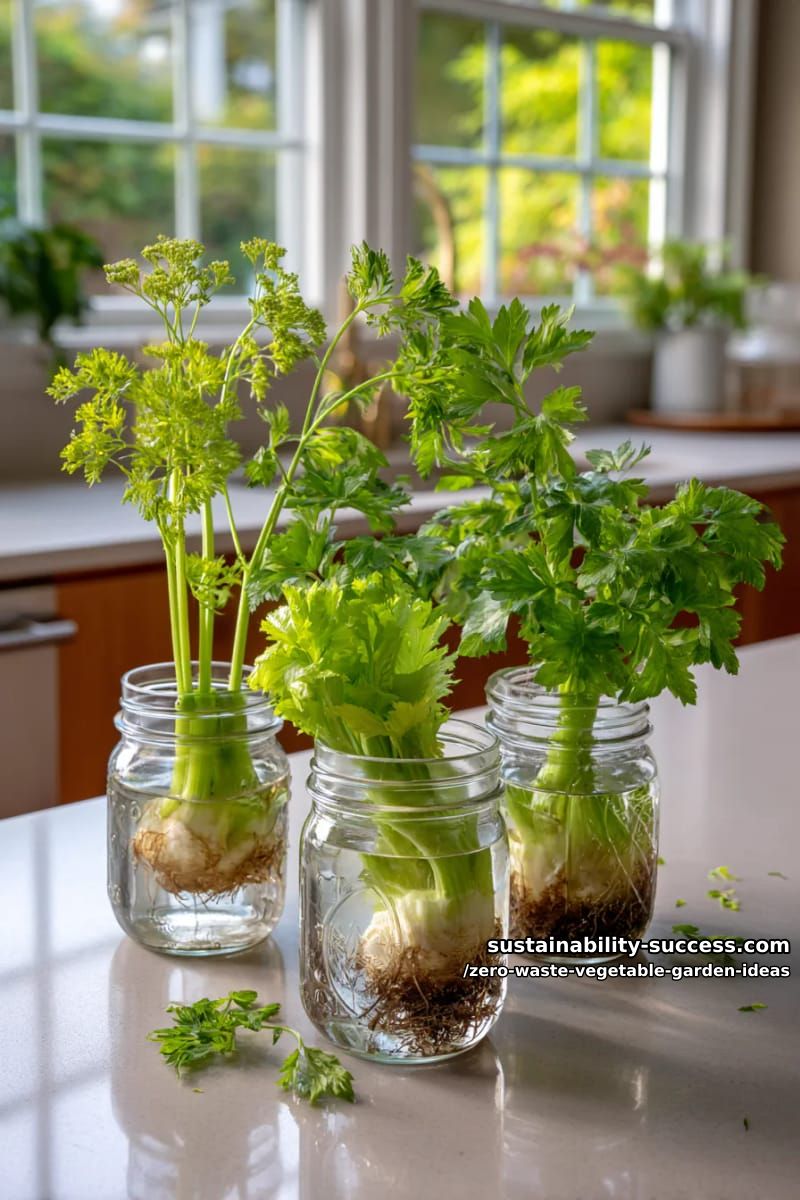 regrow celery, lettuce, and carrots directly from leftover kitchen ends 1