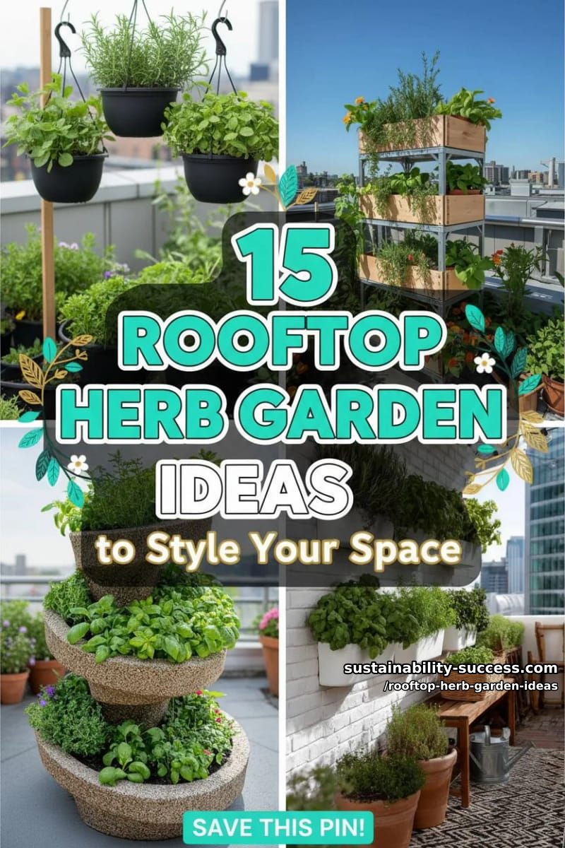 15 Rooftop Herb Garden Ideas to Style Your Space 36 Rooftop Herb Garden Ideas - Collage 35
