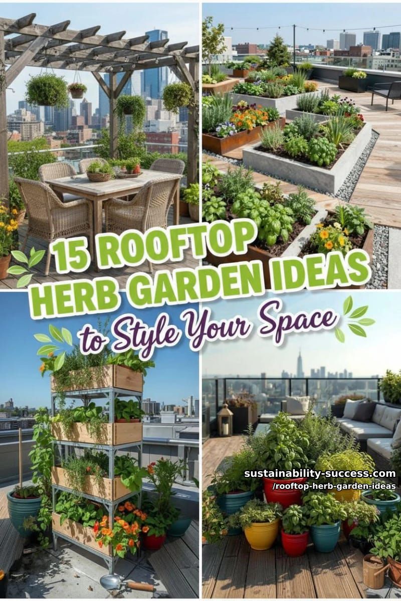 15 Rooftop Herb Garden Ideas to Style Your Space 37 Rooftop Herb Garden Ideas - Collage 36